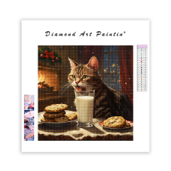 LAST DAY 80% OFF-A cat enjoying coffee and biscotti in a cafe
