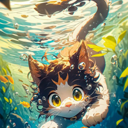 LAST DAY 80% OFF-Cat in the water